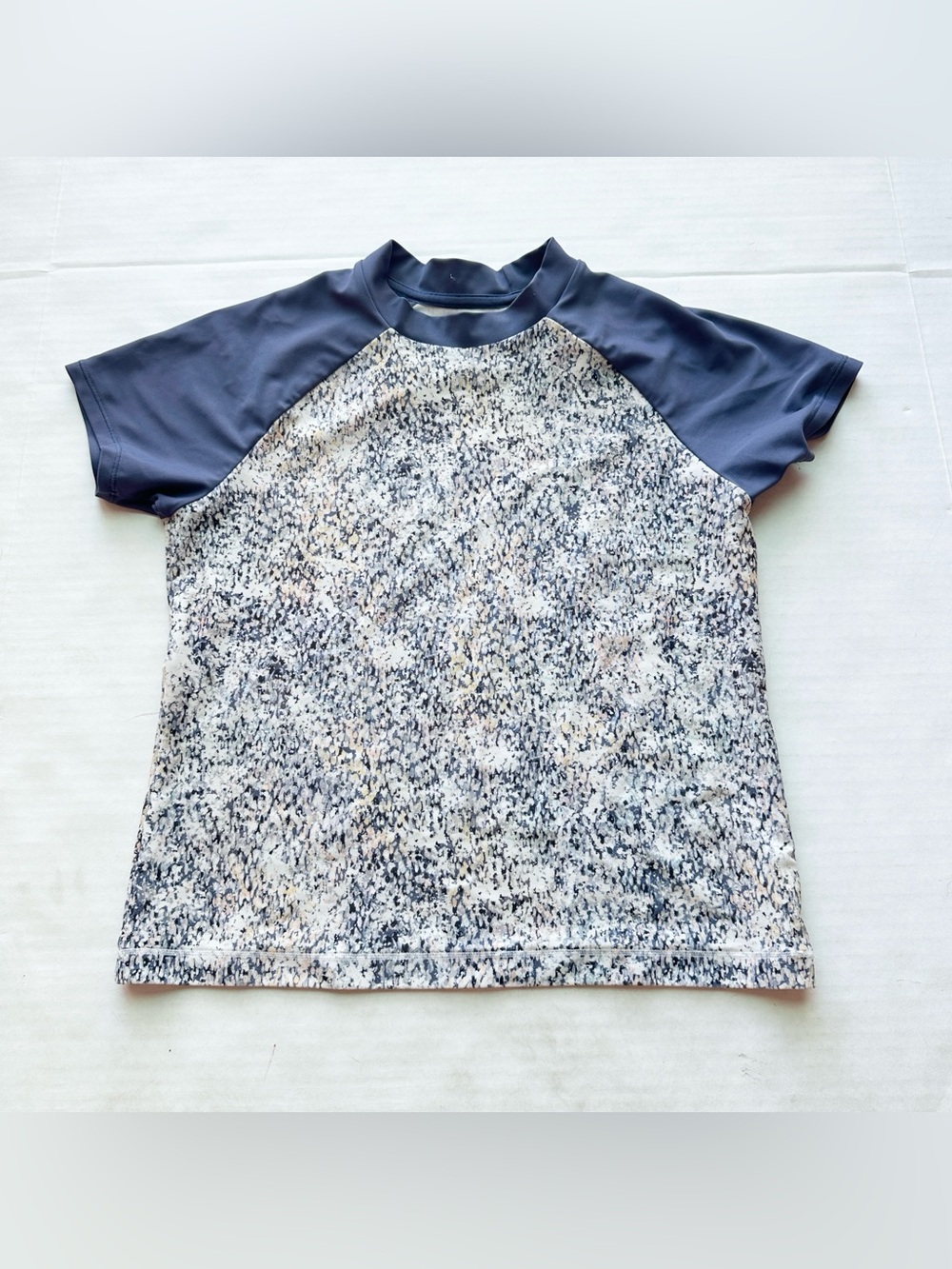 Athleta Girl Mock Neck Rashguard in Ice Storm